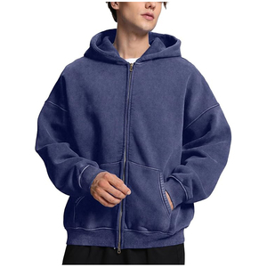 Qualité de luxe surdimensionné Streetwear sweats à capuche zippés pour hommes 100% coton sérigraphie hiver imperméable à l'eau séchage rapide - Product Image 6