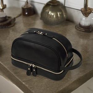 Artha New Designer Luxury for Bag High Quality Premium Leather Travel Dopp Kit Custom Logo Large Cosmetic Case Zipper Bags - Product Image 1