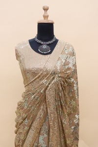 Saree de créateur indien élégant Bollywood pour un Saree en Georgette Bollywood ethnique chic Impression numérique Dernier Saree SAri exclusif - Product Image 4