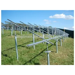 Sistema de granja solar de alta calidad galvanizado en caliente tubo de tierra pilotes helicoidales tornillo de tierra