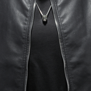 Veste de motard d'hiver en cuir sur mesure inspirée de la culture de la moto classique avec col montant et expédition DDP - Product Image 3