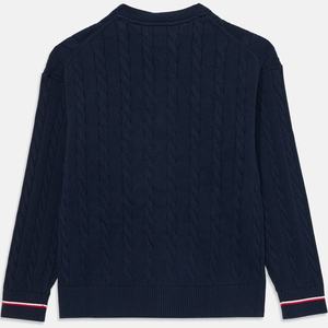 Unisex Winter Knitted <b>Cardigan</b> with Embroidery Decoration and Patchwork Pattern Breathable & Quick Dry <b>Wool</b>/Acrylic Material - Product Image 4