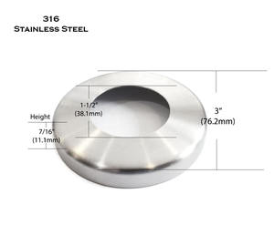 Stainless Steel Round square Baluster Cover Base Decorative <b>Railing</b> Handrail Fittings - Product Image 6