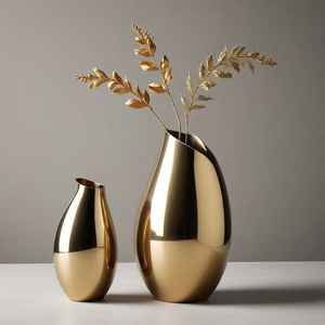 Trendy Copper Color <b>Metal</b> Decorative <b>Garden</b> <b>Planter</b> With Bold Design Elements Ideal For Contemporary Plant Display Home Styling - Product Image 3