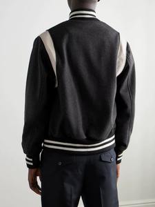 เสื้อแจ็กเก็ตเบสบอลแบบเลตเตอร์แมนเสื้อแจ็กเก็ตแบบสตรีทแวร์เสื้อโค้ทตัวแทนทีมมหาวิทยาลัยแจ็กเก็ตบอมเบอร์ระบายอากาศได้ดี - Product Image 3