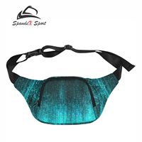Sac banane unisexe en polyester écologique et durable, à paillettes personnalisées, pour cheerleading, danse et randonnée, avec fermeture éclair