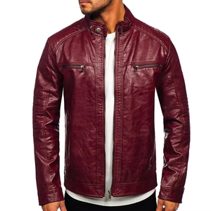 Veste en cuir pour homme de la meilleure qualité, design élégant, facile à porter, col montant, service OEM, prix de gros pour veste pour homme - Product Image 3