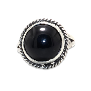 Hot Selling Oxidized Sterling Silver Natural <b>Black</b> Onyx Gemstone <b>Ring</b> Fine Silver <b>Ring</b> Custom Jewelry Manufacturer - Product Image 1