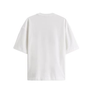 T-shirt pour homme 100% coton, design de logo personnalisé, qualité supérieure, col rond, coupe oversize, épaules tombantes, streetwear, t-shirt uni pour homme - Product Image 3