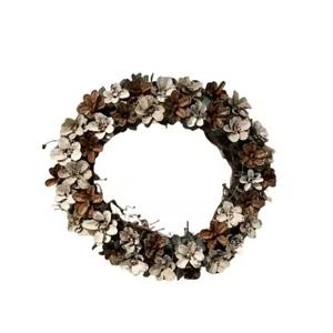 Guirnalda de Metal de hoja con acabado antiguo, corona colgante de pared de diseño moderno para el hogar, puerta delantera, pared, corona de Metal decorativa - Product Image 2