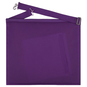 Tablier de loge bleu passé maître brodé à la main couture argentée personnalisée et insignes maçonniques au point de croix - Product Image 3