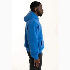 Sweat-shirts à capuche pour hommes en molleton français 100% coton, coupe oversize, impression personnalisée du logo, qualité de luxe, lourds - Product Image 4