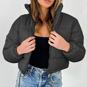 Nueva chaqueta acolchada de Invierno para mujer con capucha cálida de satén Abrigo acolchado de algodón delgado para mujer Abrigo de invierno estampado - Product Image 4