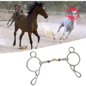 Anneau de cheval de haute qualité, porte-mors en fer doux à Double joint - Product Image 1
