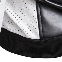 Vestes pour hommes sur mesure nouvelle veste en cuir manteau pour hommes motard poche en cuir PU veste d'hiver en cuir