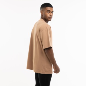 Haute qualité 100% coton col rond manches courtes blanc poids lourd surdimensionné t-shirts unis pour l'impression de t-shirts pour hommes - Product Image 3