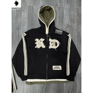 เสื้อฮู้ดผ้าฟลีซปักโลโก้ได้ตามต้องการของผู้ชายเสื้อสเวตเชิ้ตลำลองฤดูหนาวแบบลำลองเทคนิคการพิมพ์ลายนูนบนหน้าจอแบบ3D เทคนิคซักได้ - Product Image 2