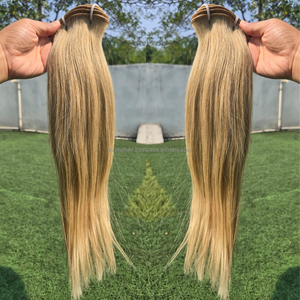 Extensiones de Cabello Rubio Remy Indonesiano Fahmahair, 100g, Cutícula Alineada, Doble Trama, Decoloradas - Product Image 4