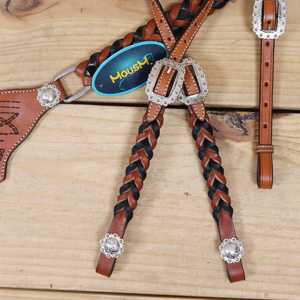 Premium Genuine Argentina Cow Leather Western Horse Bridle Breast Collar Set Lightweight Bridle Breast Collar Tack Set - Product Image 5