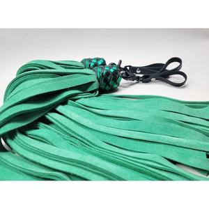 JEXMOO Fouets en cuir faits main personnalisés, outils artisanaux, vert noir, nouveauté, 2 ensembles pour adultes, équipement de bondage international - Product Image 5