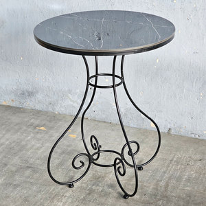 Traditional 60cm Round <b>Coffee</b> <b>Table</b> with Durable Ceramic Top and Decorative Oak <b>Legs</b> CFD68132 <b>for</b> Living Room Use - Product Image 3