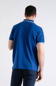 Camiseta de Manga Corta para Hombre, Corte Ajustado, Tejida, Antiencogimiento, Secado Rápido, Casual, Azul, 100% Algodón, Transpirable, Cómoda, para Verano, OEM - Product Image 5