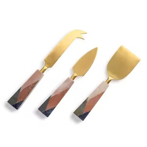 Derniers couteaux à fromage, lot de 3 épandeurs uniques au design nouveau en acier inoxydable, métal, outils de cuisine pour la maison - Product Image 3