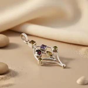 "Ruby Rhodium-Plated Charm <b>Pendant</b> for Women in Rose Gold 925 Sterling Silver" - Product Image 3