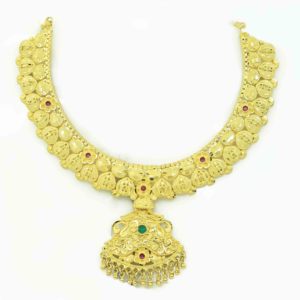 Ensemble de colliers en or rempli 14K, 18K, 24K en gros, ensemble de bijoux en or à motif floral, ensemble de bijoux fantaisie en laiton plaqué or. - Product Image 4