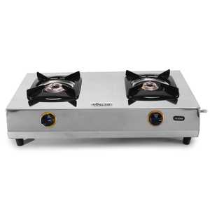 Estufa de Gas de acero inoxidable para electrodomésticos más vendidos, quemador de dos anillos para cocinas de cerámica, cocina B2B directa, venta al por mayor, India - Product Image 1