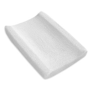 Housse en coton éponge pour matelas à langer, blanche - Product Image 1