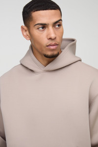 Survêtement Boxy de haute qualité de couleur taupe avec logo personnalisé, survêtement deux pièces en coton épais et jogger survêtements pour hommes - Product Image 4