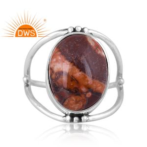 Nuevo diseño oxidado plata esterlina Natural Birdeye Jasper piedra preciosa declaración anillo joyería para mujer regalo para ella - Product Image 2