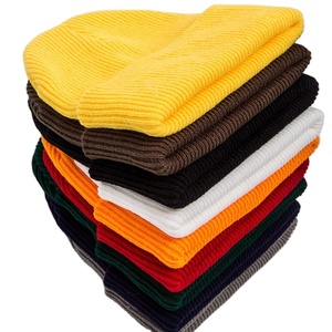 Sombrero de invierno de moda unisex, nuevos gorros de Skullies de Color sólido, gorro de invierno a rayas de tamaño personalizado para mantener el calor - Product Image 1