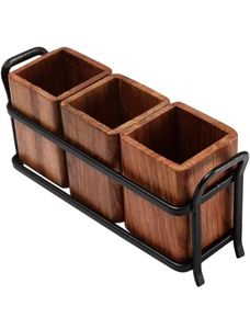 Bulk Quantity Customized Handmade Wood Spoon Holder With Metal Stand in Cheap Price - Product Image 4