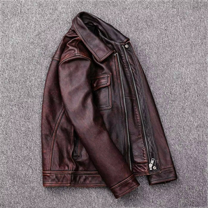 Chaqueta de Cuero para Hombre, Estilo Invernal, Cálida, con Logotipo Personalizado Impreso en el Cuello, Fabricada en Pakistán - Product Image 2