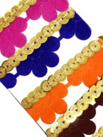 Bordure en dentelle crochetée jacquard métallique en polyester de couleur personnalisée pour chaussures, sacs et vêtements, 0,5 pouce