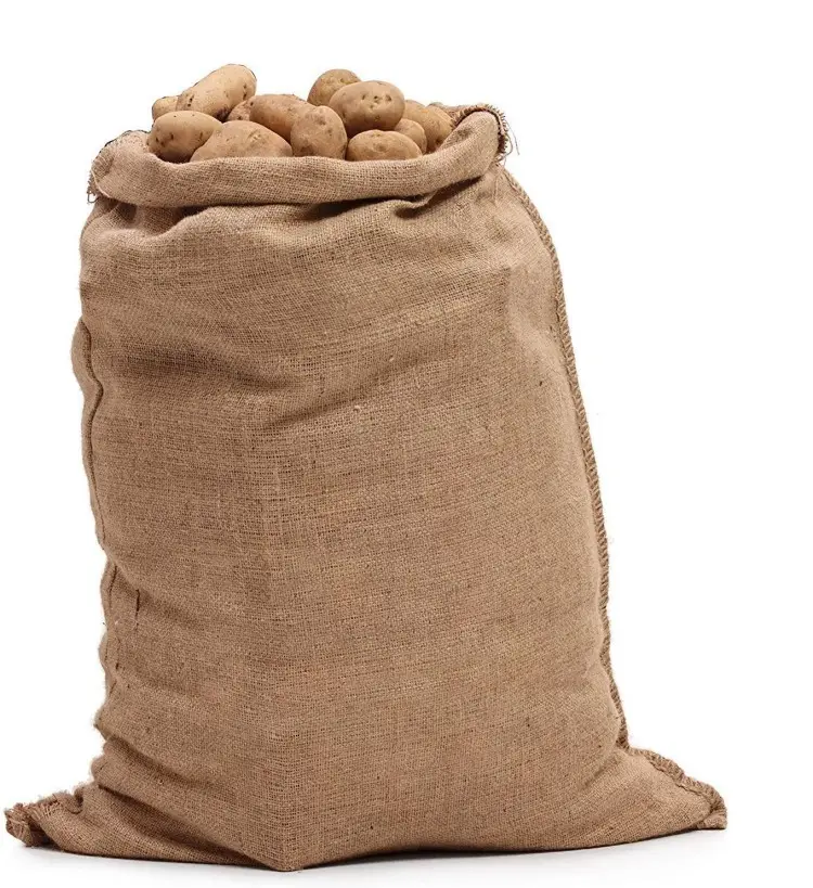 Bolsa de yute de arroz de gran venta, saco de yute de tamaño personalizado de 50 kg, bolsas de regalo, bolsa de yute de grano de café, saco de copra