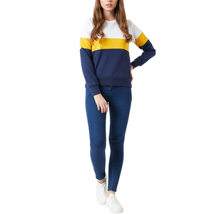 100% alta calidad al por mayor invierno en blanco liso cuello redondo Sudadera con capucha pesado 100% algodón con Logo transpirable Mujer sudadera - Product Image 2