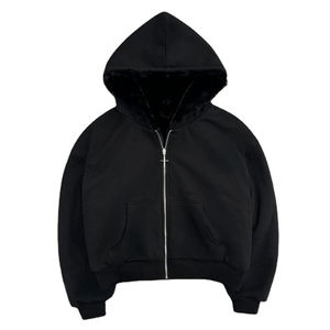 Sweat à capuche léopard QUICKSHOW Streetwear, tissu double face, fermeture éclair, couleur contrastée, camouflage, sweat à capuche réversible, fermeture éclair, sweat à capuche ample pour hommes - Product Image 2