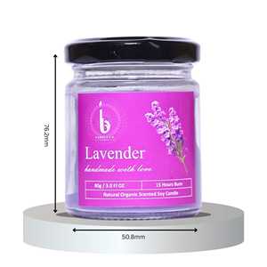Natural <b>Soy</b> <b>Wax</b> Hand Poured Lavender Scented Candle in Jar Luxury Aromatherapy & Home Fragrance Bulk Price - Product Image 4