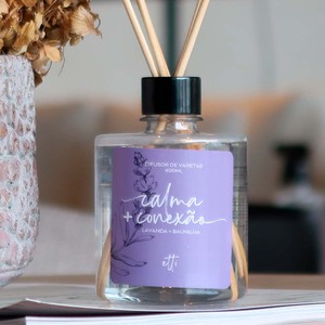 Ensemble aromatique-Diffuseur écologique avec bâtonnets 400ml & 100g Bougie parfumée en pot beige-Parfum pomme cannelle pour Noël - Product Image 5