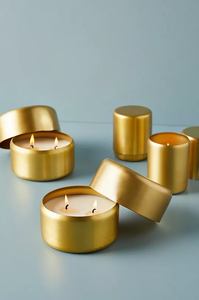 Hot Selling Luxury Gold Metal Candle <b>Jar</b> with Lid for <b>Decoration</b> in Wholesale Price - Product Image 3