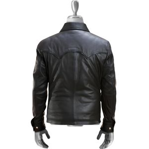 Chaqueta de Invierno de Cuero Genuino Original para Hombre, OEM, Alta Calidad, Personalizable, Cortavientos Elegante con Logotipo Frontal - Product Image 3