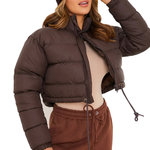 Women's Lightweight Eco-Friendly Quilted Nylon Lining Puffer Jacket Breathable Short Outdoor Winter <b>Coat</b> Warm Printed Design - Product Image 1