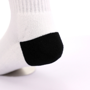 Chaussettes personnalisées imprimées, coton blanc, impression 360°, chaussettes vierges pour sublimation - Product Image 4