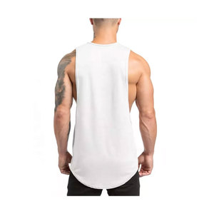 Camisetas sin mangas sueltas musculosas para hombre personalizadas al por mayor, ropa de gimnasio y fitness de secado rápido para culturismo - Product Image 6