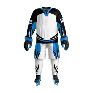 Kit d'uniforme de hockey sur glace de broderie personnalisée de haute qualité avec des pantalons et des chaussettes respirants évacuant l'humidité - Product Image 3