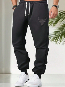 Custom Heavyweight 100% Cotton Sweatpants High Quality <b>Jogger</b> Loose <b>Stacked</b> Wide Leg Pants Vintage Men Sweatpants - Product Image 2