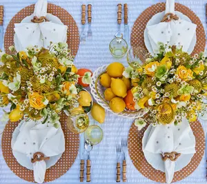 Vente en gros de ronds de serviette en rotin naturel, anneau unique, vaisselle, décoration de table, osier à la main, bon prix des artisans du Vietnam - Product Image 5